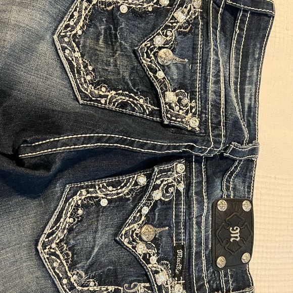 Miss Me Women's Dark Bootcut Blue Jeans - Picture 4 of 5